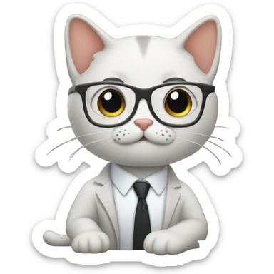 Cat lawyer sticker