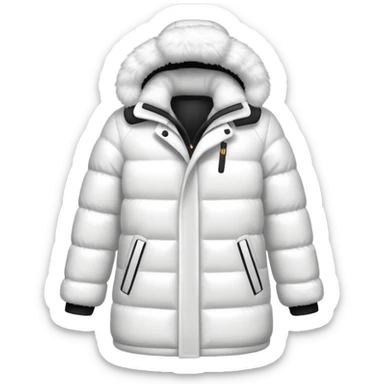 a white winter coat sticker