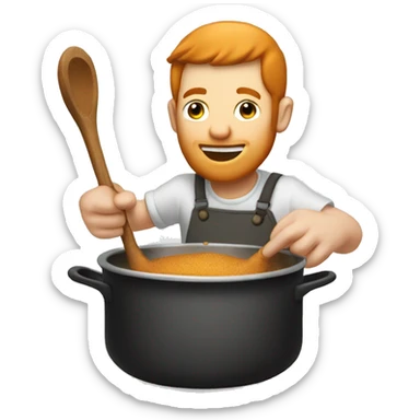 Stirring the pot ginger man sticker