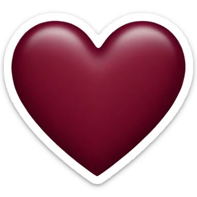 Burgundy heart sticker