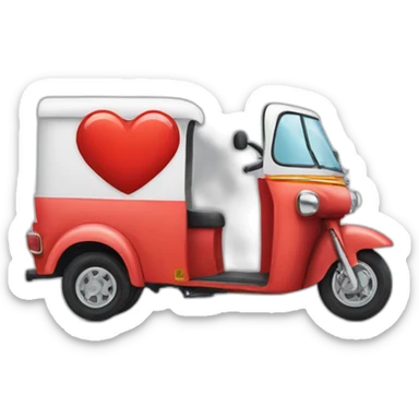 Kindness heart and tuk tuk sticker
