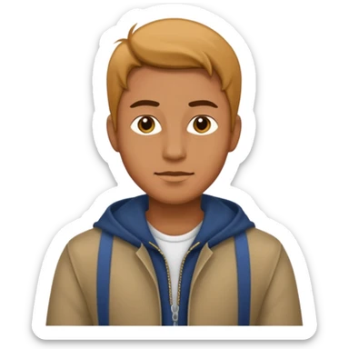 man, shot from the center of the chest, but wearing clothes sticker