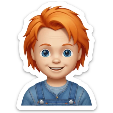 Quiero que me crees un emoji de Chucky sticker