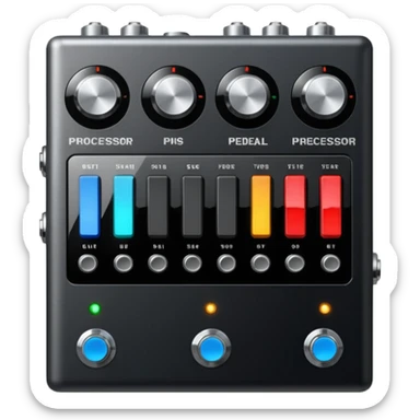 Music processor pedal sticker