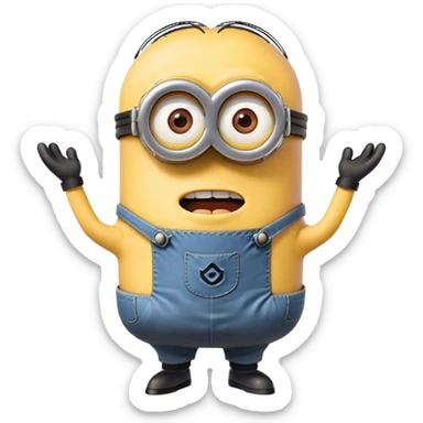 infuriated minion from despicable me sticker