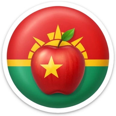 apple emoji flag of Transnistria sticker