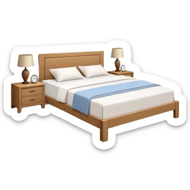 Realistic bedroom neutral color sticker