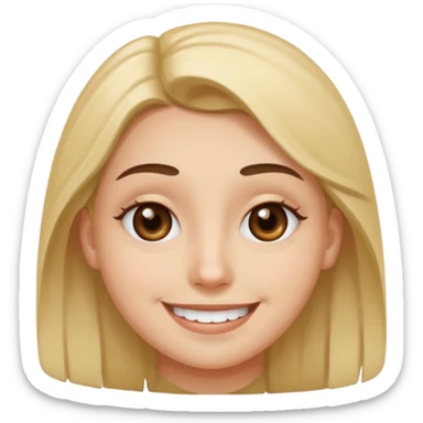 Emoji de ojeras con una sonrisa  sticker