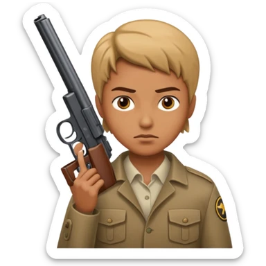 Emoji de una persona con una pistola sticker
