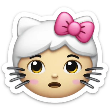 Hello kitty crying emoji sticker