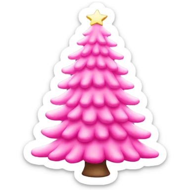 Pink Christmas tree  sticker