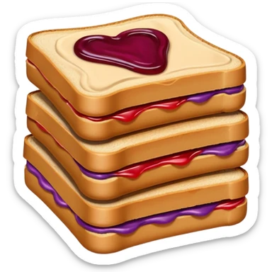 peanut butter and jelly sandwich sticker