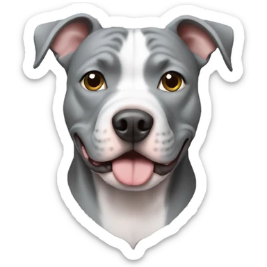 gray pitbull sticker