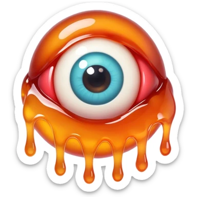 gummy nein melting eyeball sticker