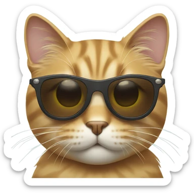 Cat with sunglasses sticker