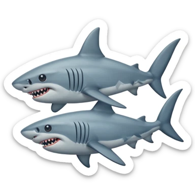 Акула с двумя головами sticker