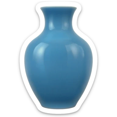 Blue vase sticker