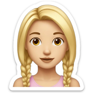 Wite skine girl with blond hare sticker