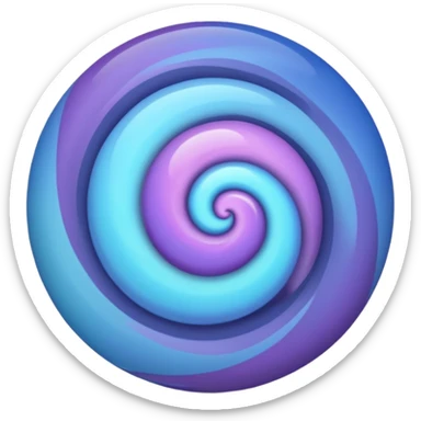 Create a MAGICAL orb or sphere with swirling colors that convey a magical and special feeling. Use soft, muted purples and blues, avoiding bright or neon tones, to create a calm and harmonious look. Keep it visually ap
 sticker