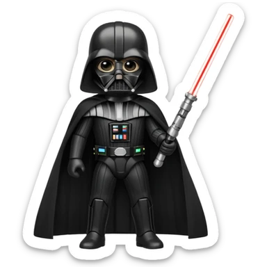 Darth Vader holding a lightsaber  sticker