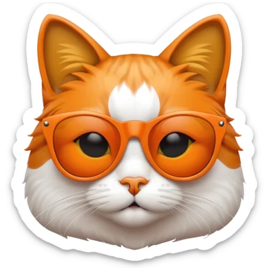 Cat with sunglasses sticker