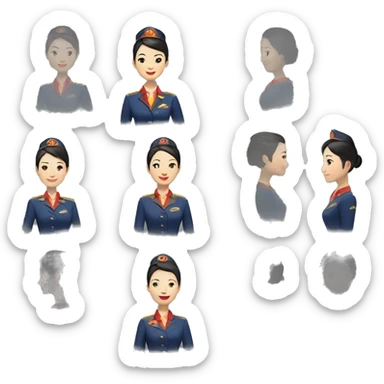Hainan Airlines cabin crew sticker