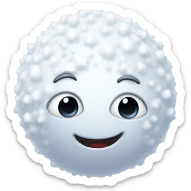 White snowball with this "._." facial expression sticker