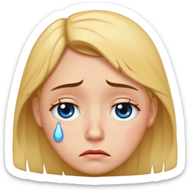 sad and lonley person sticker