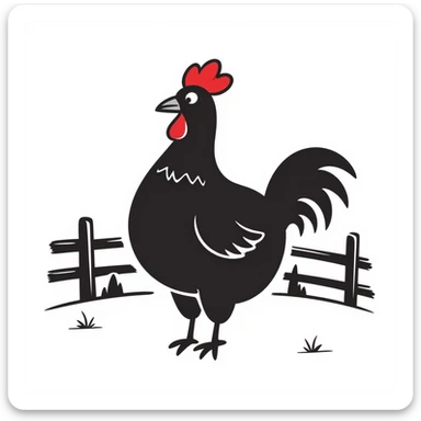 Rooster sticker