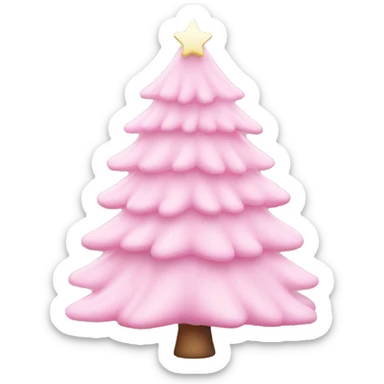 Baby pink christmas tree sticker