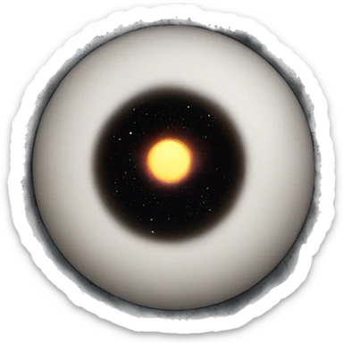 accurate depiction of a black hole sticker