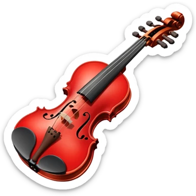 violin and heart sticker