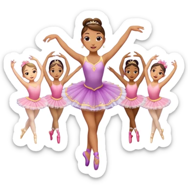 Ballerina (arabesque), street dancers. sticker