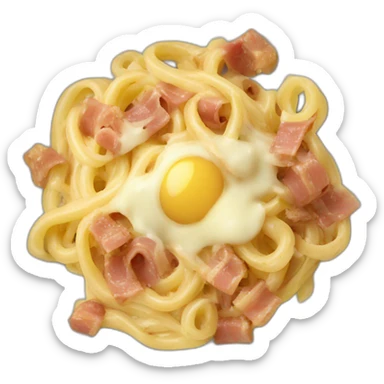 badly cooked carbonara sticker