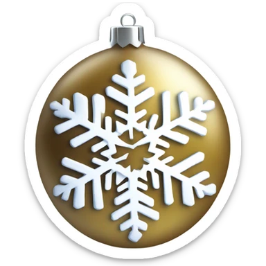 Snowflake Christmas bauble sticker