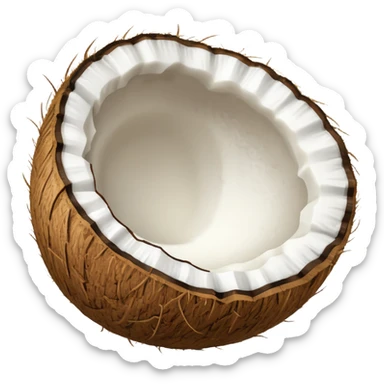 Coconut half sticker
