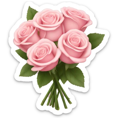 Light pink rose bouquet  sticker
