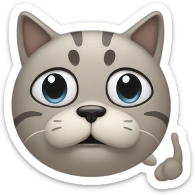 Crying-sad-lonely-cat sticker