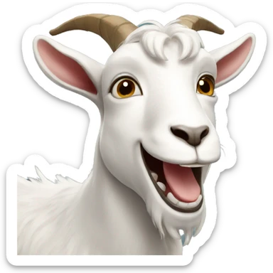 Goat smiling sticker