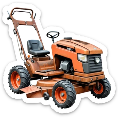 pencil drawing of a gravely mower sticker