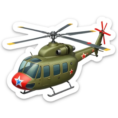 WW2 style helicopter with red star sticker
