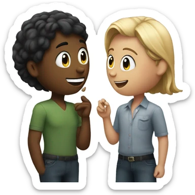 Siri talking with a guy sticker