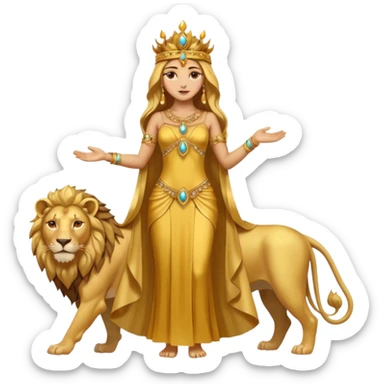 High resolution of a full body women lion sticker