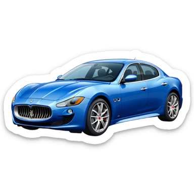 Blue Maserati sticker