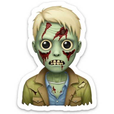 make a desinger i phone zombie emoji i phone  sticker