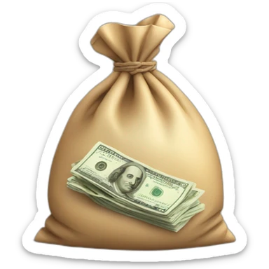 85K labeled money bag euros sticker