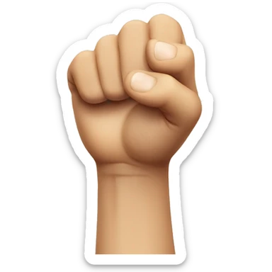 hand as a fist, thumb open sticker