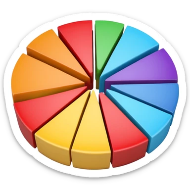 pie-chart 3d  sticker