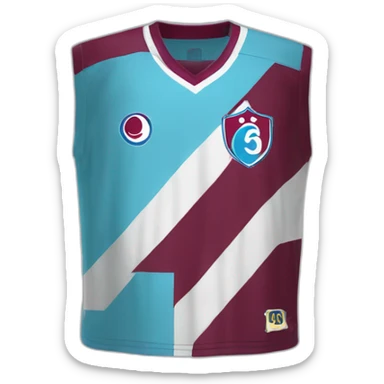 Burgundy blue striped Trabzonspor jersey sticker