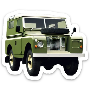 Emojis land rover 1965 sin techo series II sticker